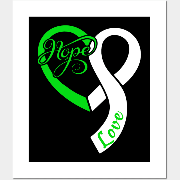 Myotonic Dystrophy Awareness Hope Love Heart Ribbon Valentines Day - Love Shouldn't Hurt Wall Art by DAN LE